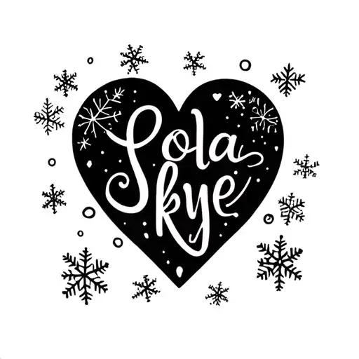 Lola Skye Name With Snowflakes