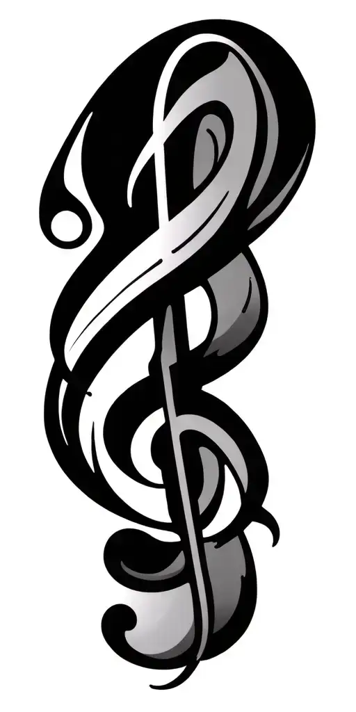 Classic Rock Music Notes Swirling