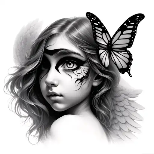 Angel With Butterfly Eye