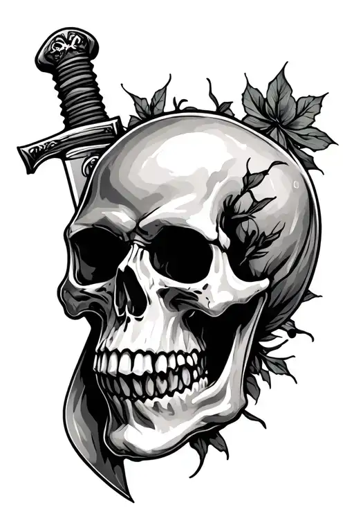 Skull And Knife