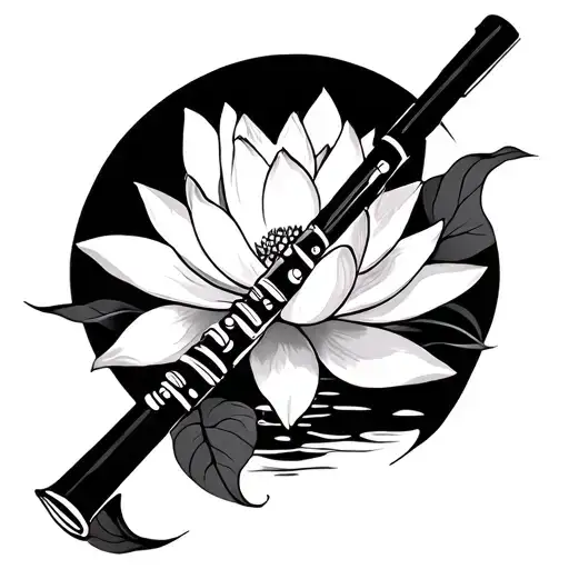 Flute With Lotus