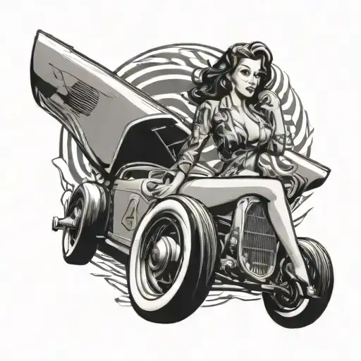 Car Motorsport Pin Up Girl