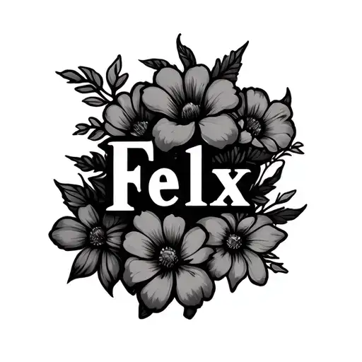 Felix Name With Flowers