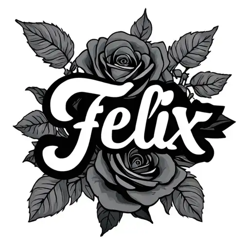 Felix Name With Roses