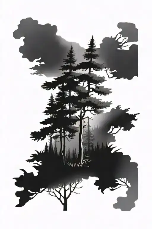 Spring Sleeve Inspired Including Pine Trees