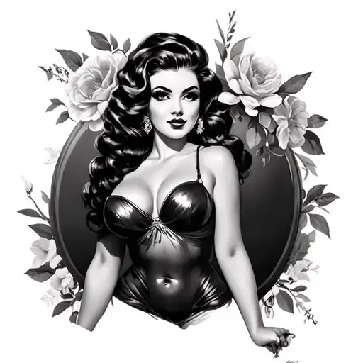 Very Big Boob Pinup Girl