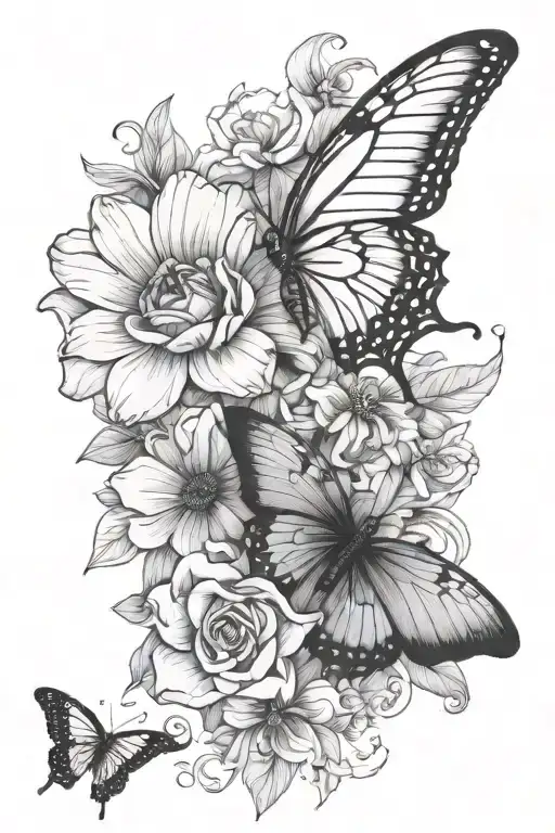 Flower & Butterfly