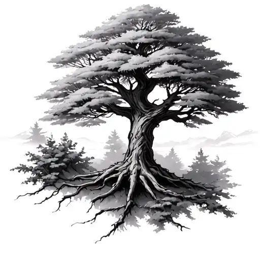 Draw Me A Tree For A Back With Rather Fine Features