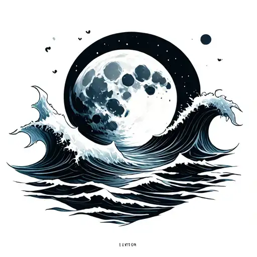 Ocean With Moon