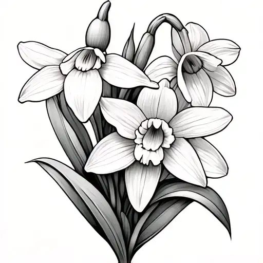 Snowdrop And Daffodil