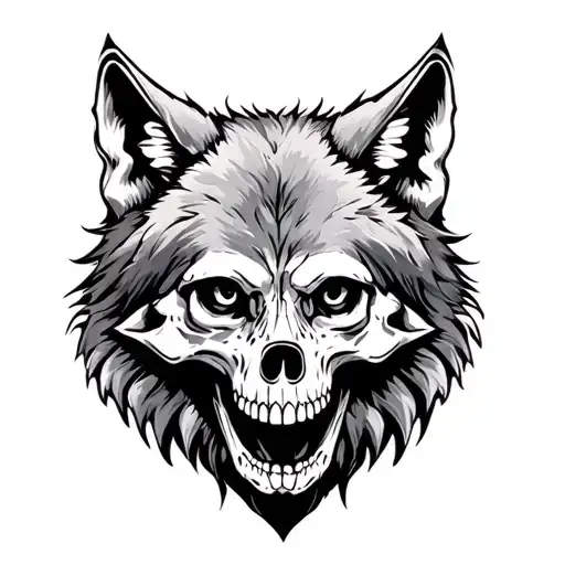 Wolf And Skull