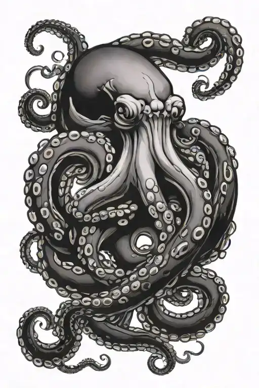 Real Octopus With 8 Tentacles