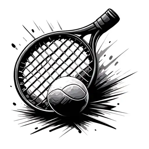 Tennis Racket And Ball