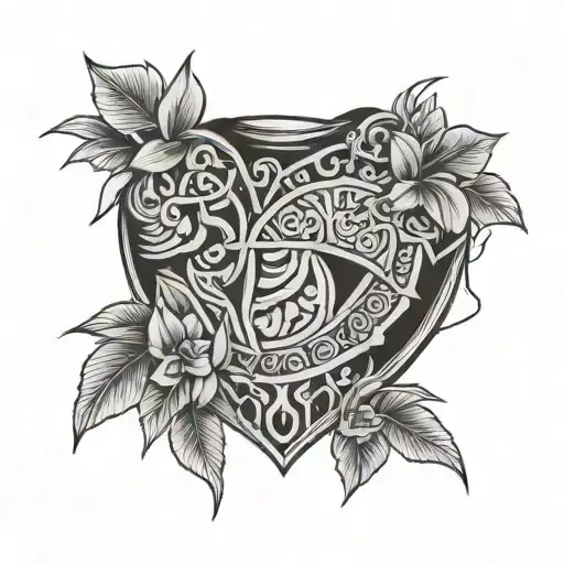 Samoan Chest Tattoo Design Featuring