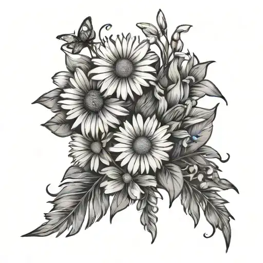 Sweet Pee And Daisy Bouquet