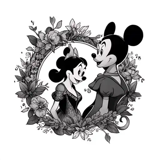 Disney Characters Full Back