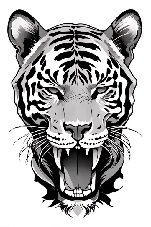 Skull And Tiger