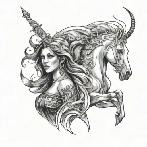 Sagittaruis And Woman