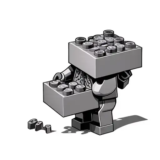 Lego Person Carrying Box Filled