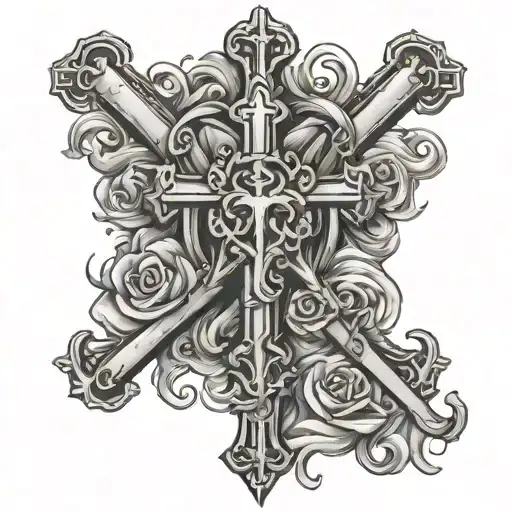 God The Crosses And Heart