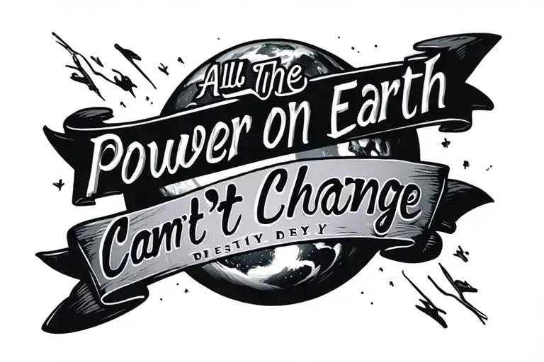 All The Power On Earth Can't Change Destiny Word Written