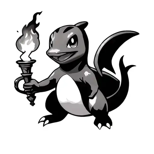 Charmander Holding A Torch