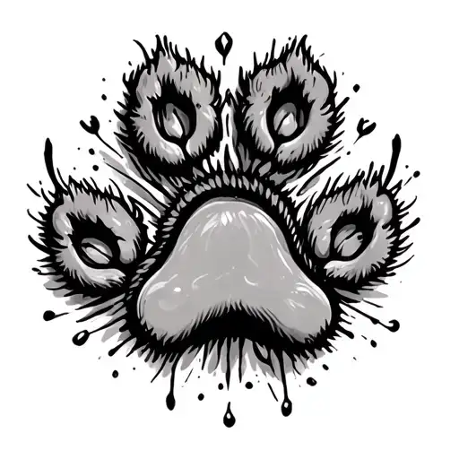 Passed Away Pet Dog Paw