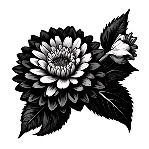 Chrysanthemum And Daffodil