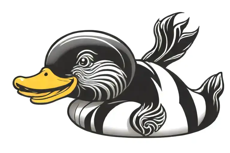 Van Halen Striped Rubber Duck