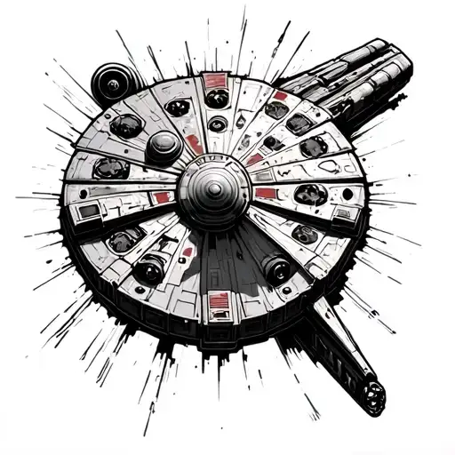 Millennium Falcon Flying Through Door
