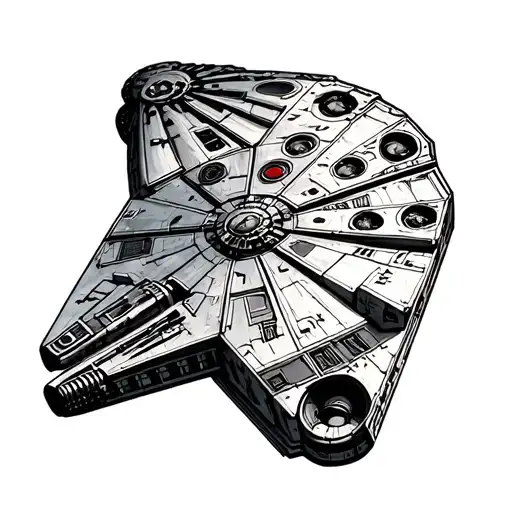 Millennium Falcon Flying