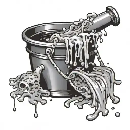 Bucket With Vomit Coming Out