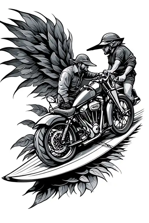 Rose Of Winds Surf Motorcycle Mountain Family Love