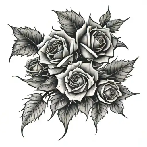 A Liana With Thorns As Big As An Arm With Leaves And Unblown Rosebuds