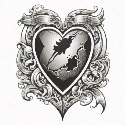 Football At Heart Shape