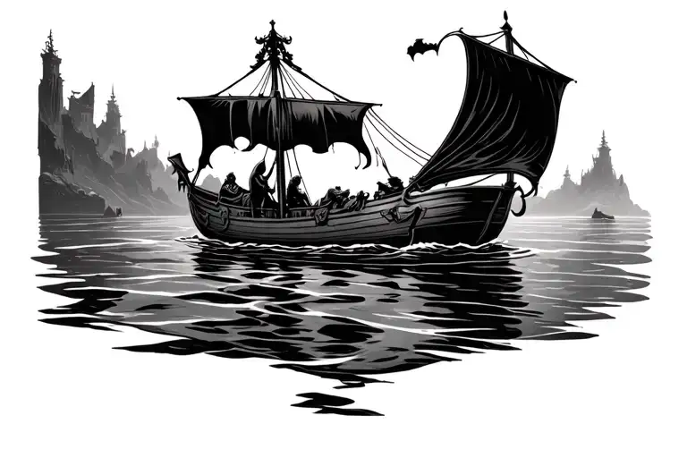 Charon Sails On The River Styx
