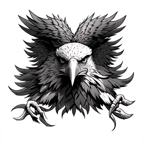 Eagle Head Emerging And Ancient Rome