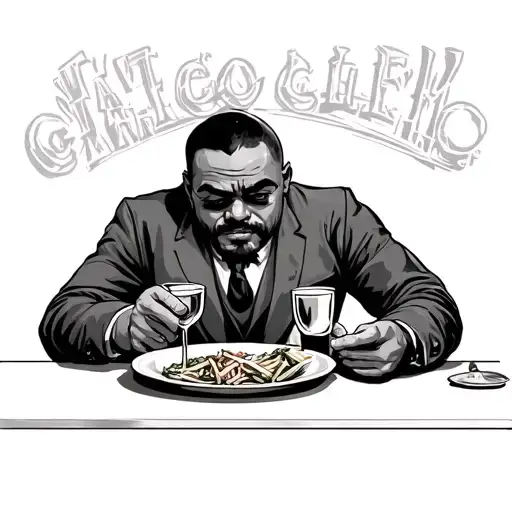 Gangsters Eating At A Table