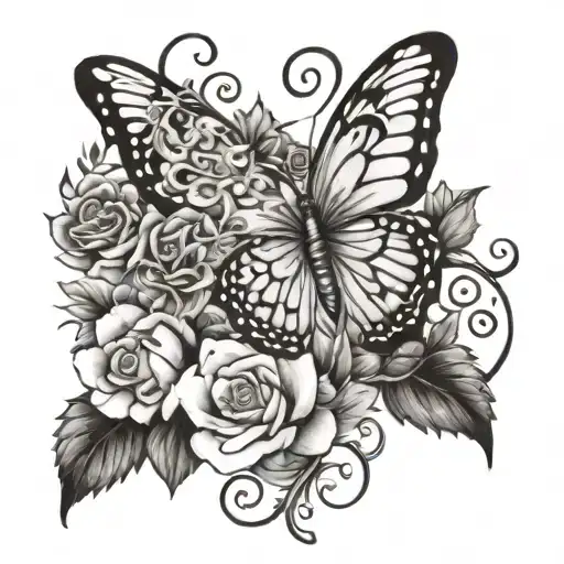 Butterfly Tiger Rose Vines