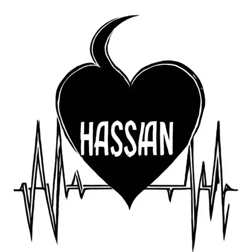 Heart Beat And In The Middle Of The Beat Name Hassan