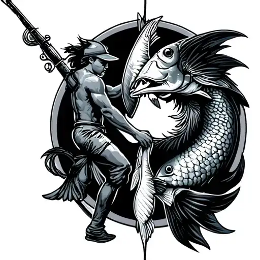 Sin Of Pride Symbol With Subtle Father Son Fishing