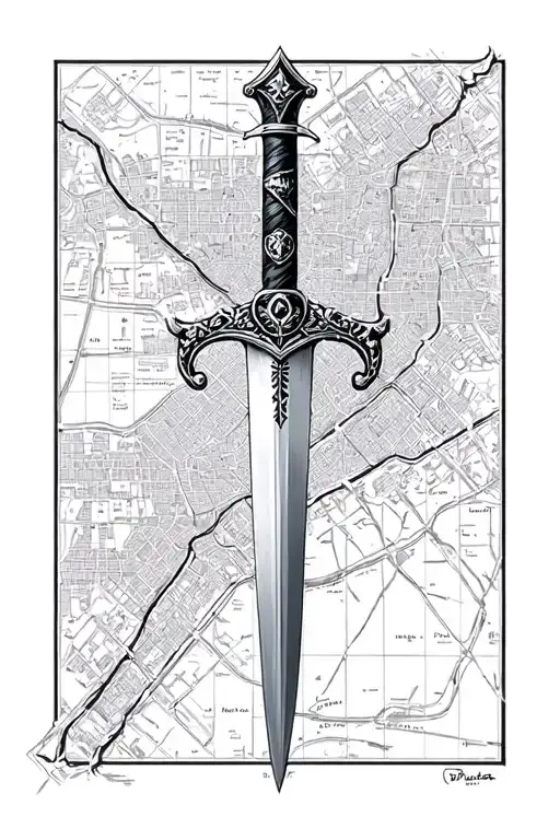 Stockholm Map Sword Going Thru