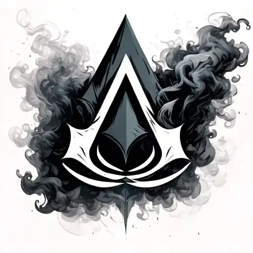 Assassin Creed Shadows Logo With Smoke