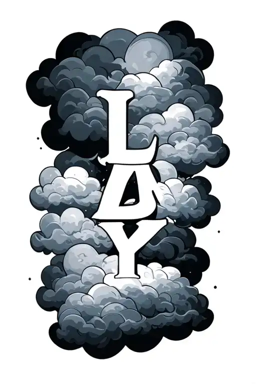Grey Clouds Behind The Word Loyalty