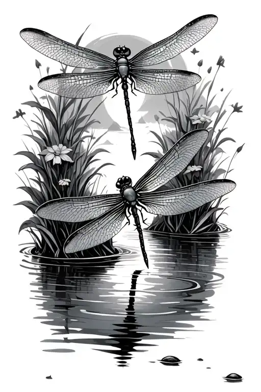 Dragonfly Pond Roman Numerals