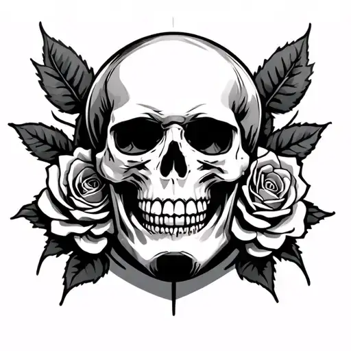 Soccer Rose Skull Old Man