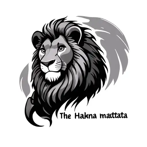 Common Tattoo With My Sister On The Theme Of The Cartoon The Lion King Adds The Hakuna Matata Text