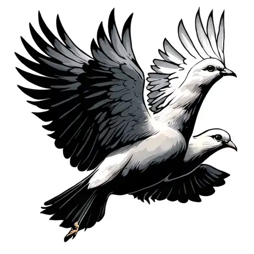 Dove Flying