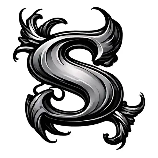 Letter S With Writing 224 In The Middle