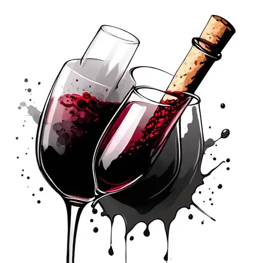 Wines Stain With Wine Cork
